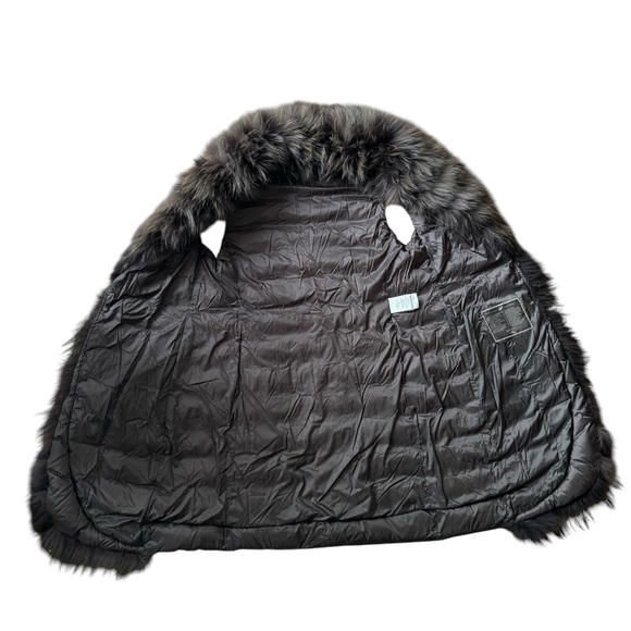 SEVENTY Venezia Brown Puffer Down Jacket Vest Fur Women's Size: 46 - Picture 3 of 6